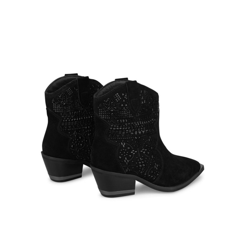 Bottines Alma En Pena Bootie Embellished With Rhinestones Noir Femme | PFM-15314951